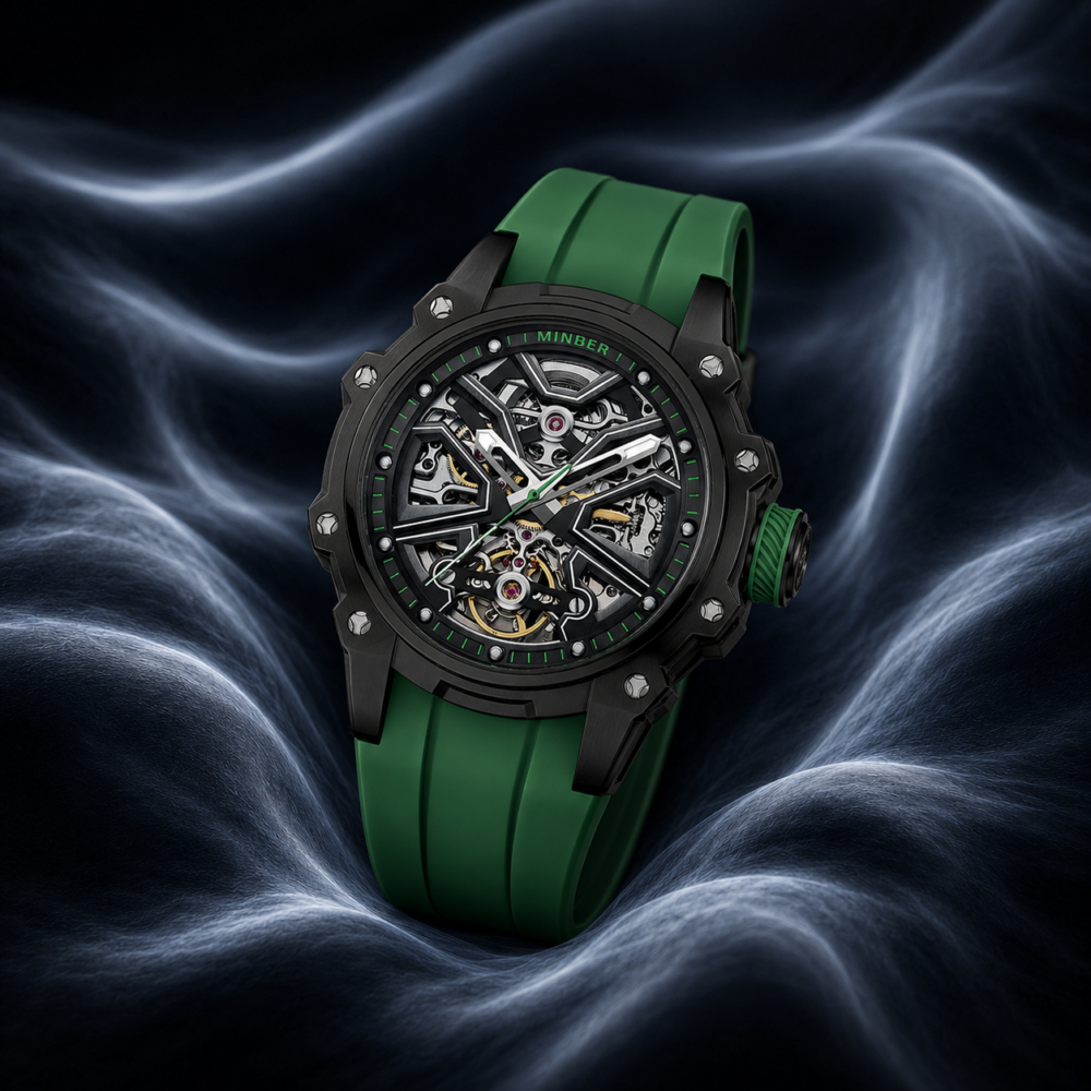 Minber Skeleton Automatic Watch - 8005