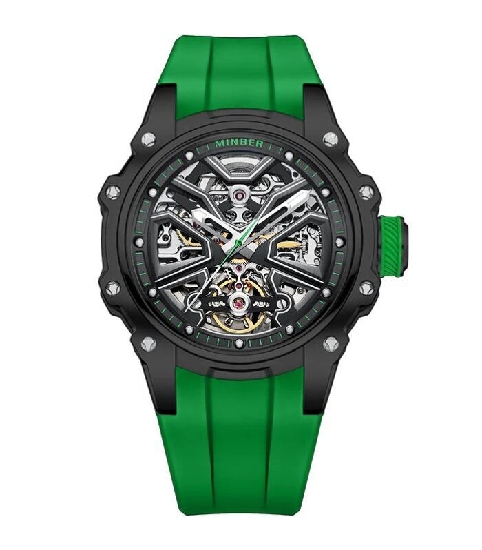 Minber Skeleton Automatic Watch - 8005